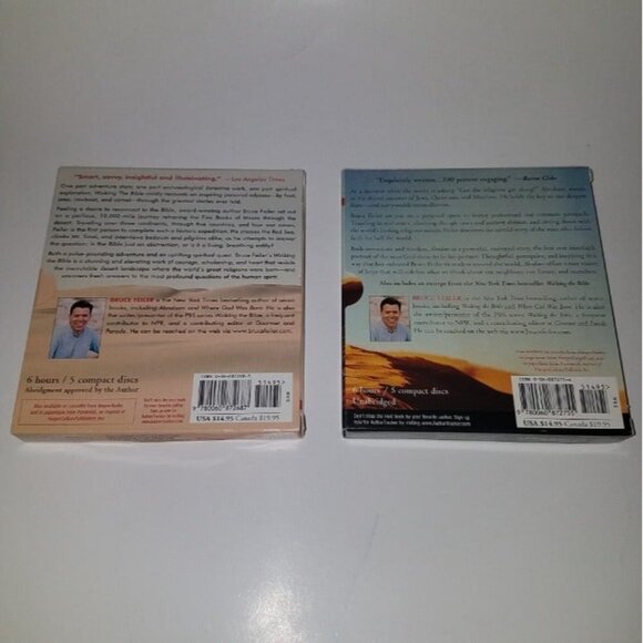 Bruce Feiler Audiobook Lot Abraham Walking the Bible CDs Books - Picture 3 of 7